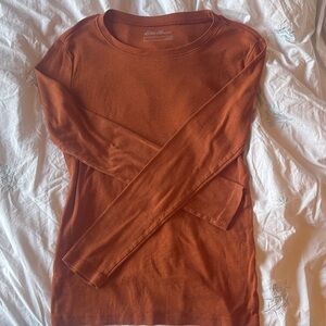 Eddie Bauer Women's Burnt Orange Crew Neck Sweater